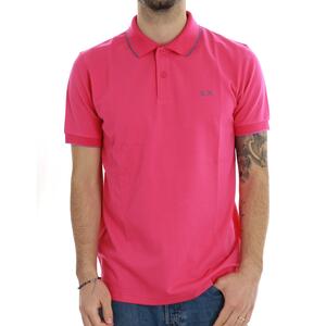 POLO SMALL STRIPE SUN68 FUXIA